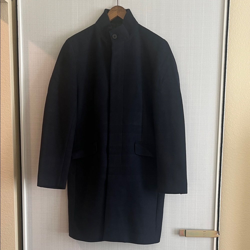 Theory Men's Dark Blue Trench Coat